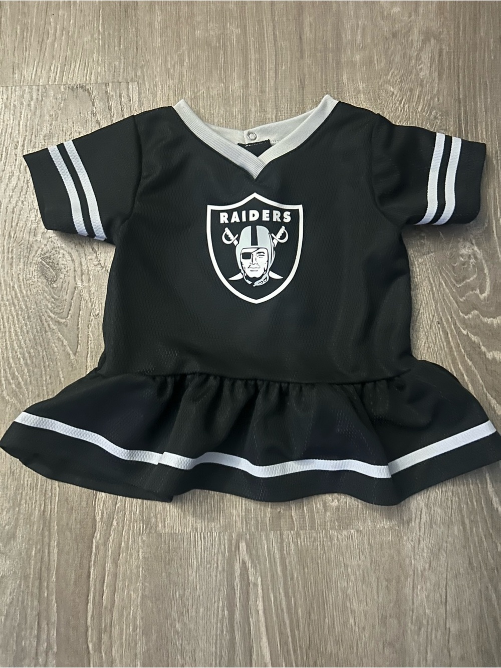 NFL Raiders Gerber Girls Ruffle Dress Size 6-12 months